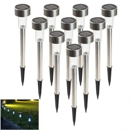 10pcs Outdoor Solar Powered LED Courtyard Lawn Lamp