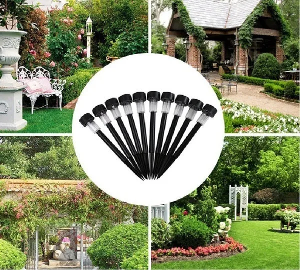 10pcs Outdoor Solar Powered LED Courtyard Lawn Lamp