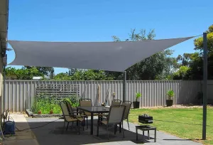 18'x20' Rectangle Patio Sun Shade Sail（Grey Color）
