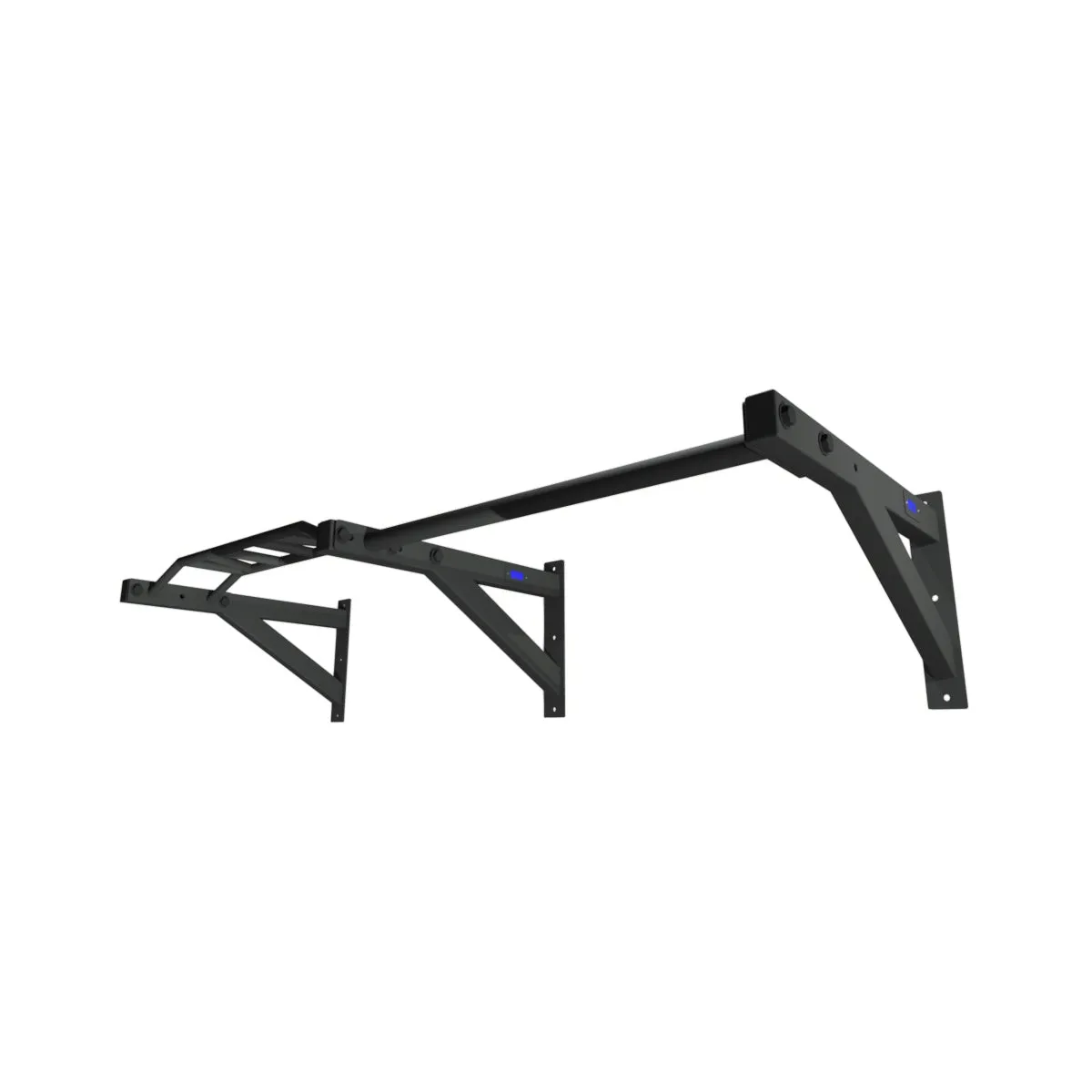 1RM Wall-Mounted Twin Multi-Grip & FAT Single Chin-Up Bar | Commercial