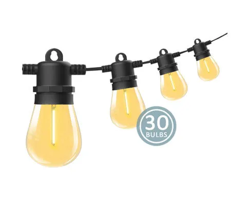 20 Bulbs 23M Festoon String Lights LED Waterproof Outdoor Christmas Party