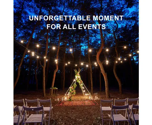 20 Bulbs 23M Festoon String Lights LED Waterproof Outdoor Christmas Party