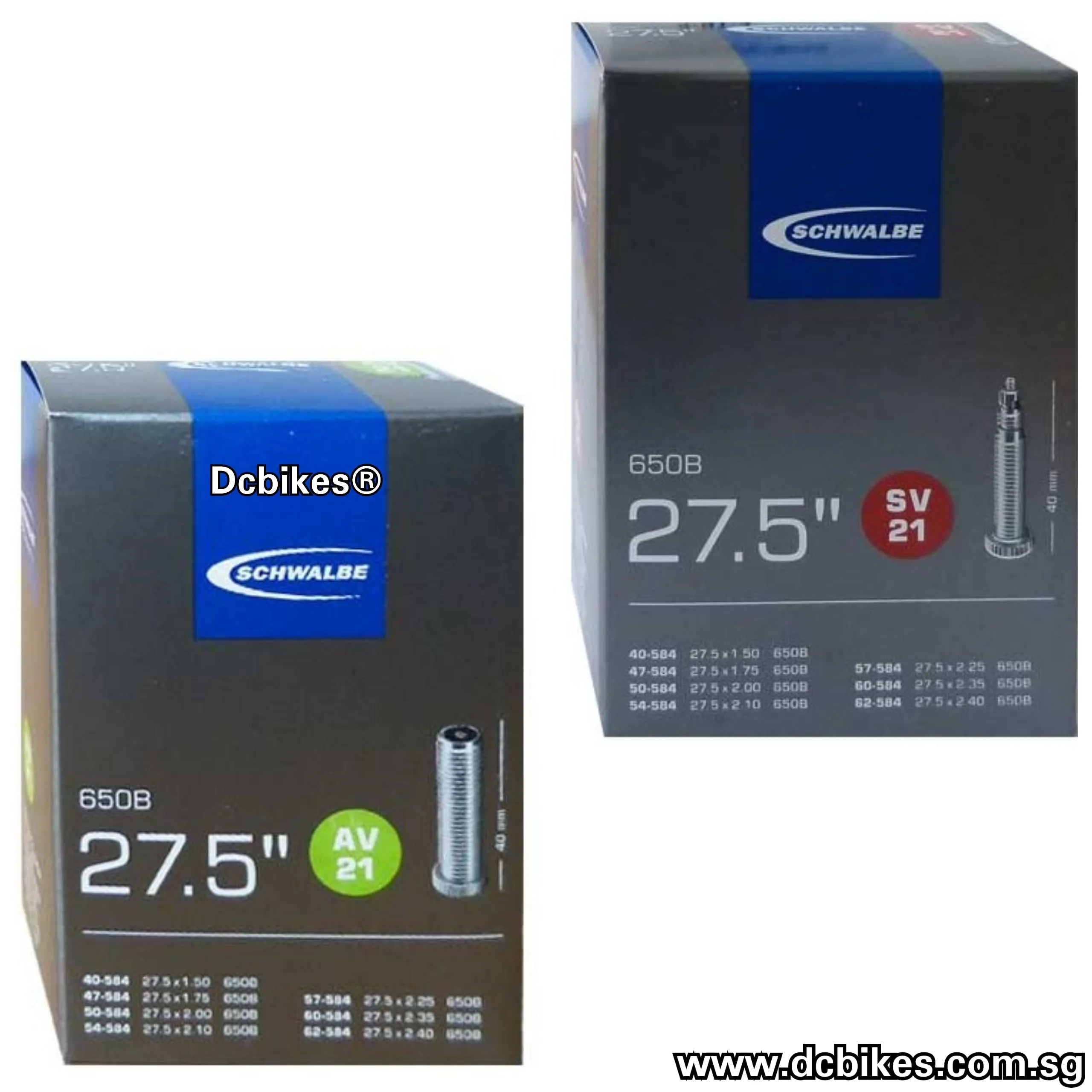 24'' | 26'' | 27.5'' | 29'' Schwalbe 1.5 - 2.5 Presta Schrader Inner Tube (1 Piece)