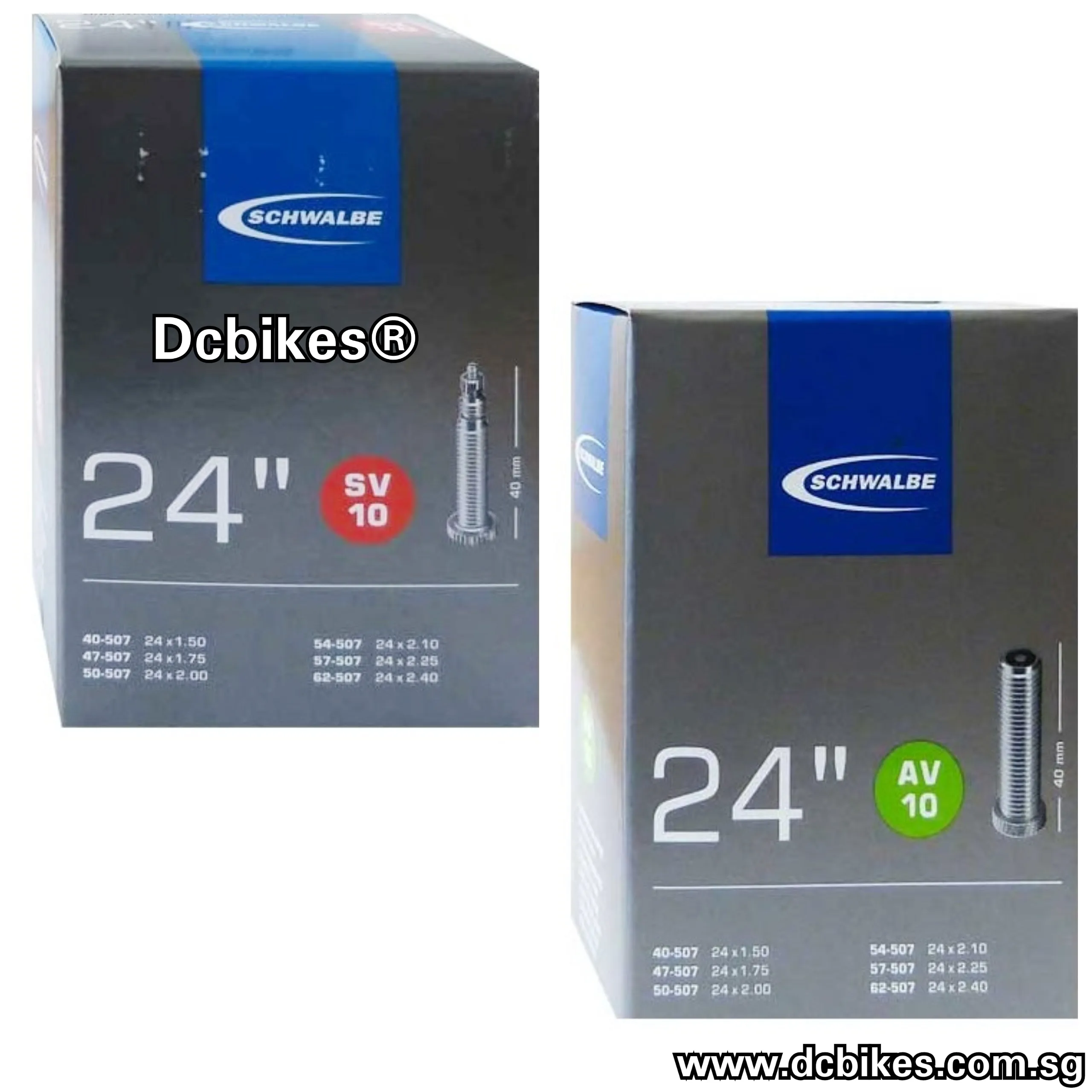 24'' | 26'' | 27.5'' | 29'' Schwalbe 1.5 - 2.5 Presta Schrader Inner Tube (1 Piece)