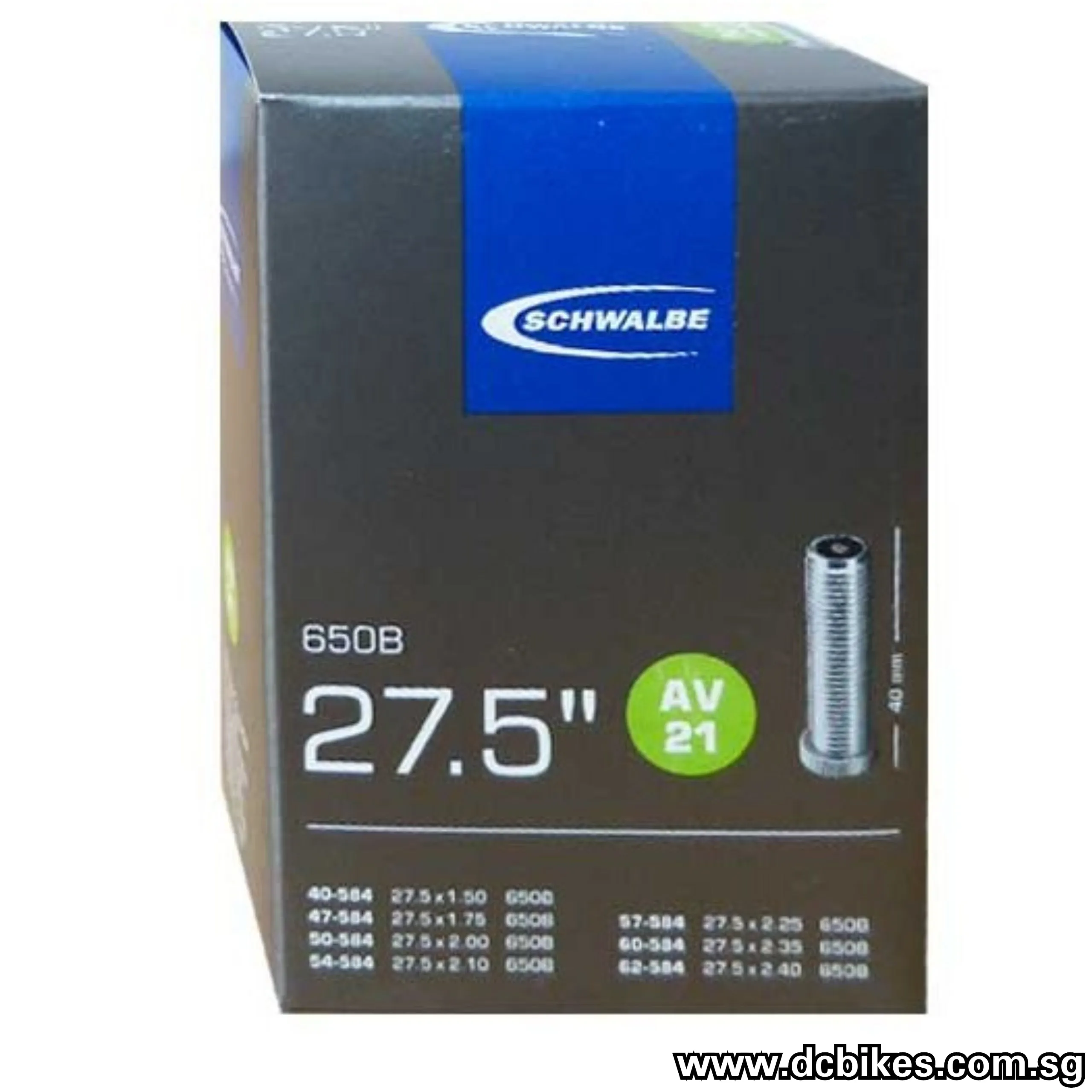 24'' | 26'' | 27.5'' | 29'' Schwalbe 1.5 - 2.5 Presta Schrader Inner Tube (1 Piece)
