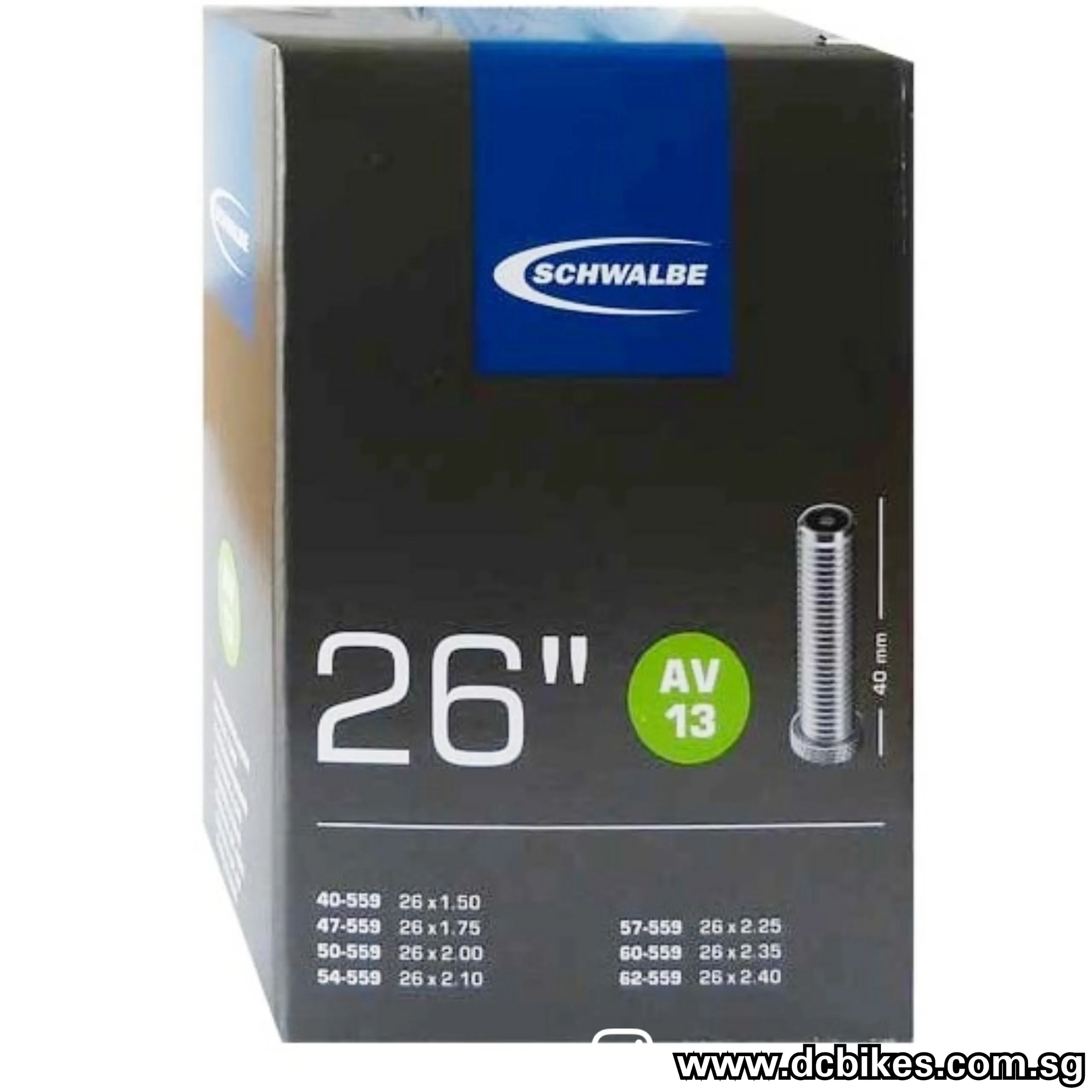 24'' | 26'' | 27.5'' | 29'' Schwalbe 1.5 - 2.5 Presta Schrader Inner Tube (1 Piece)