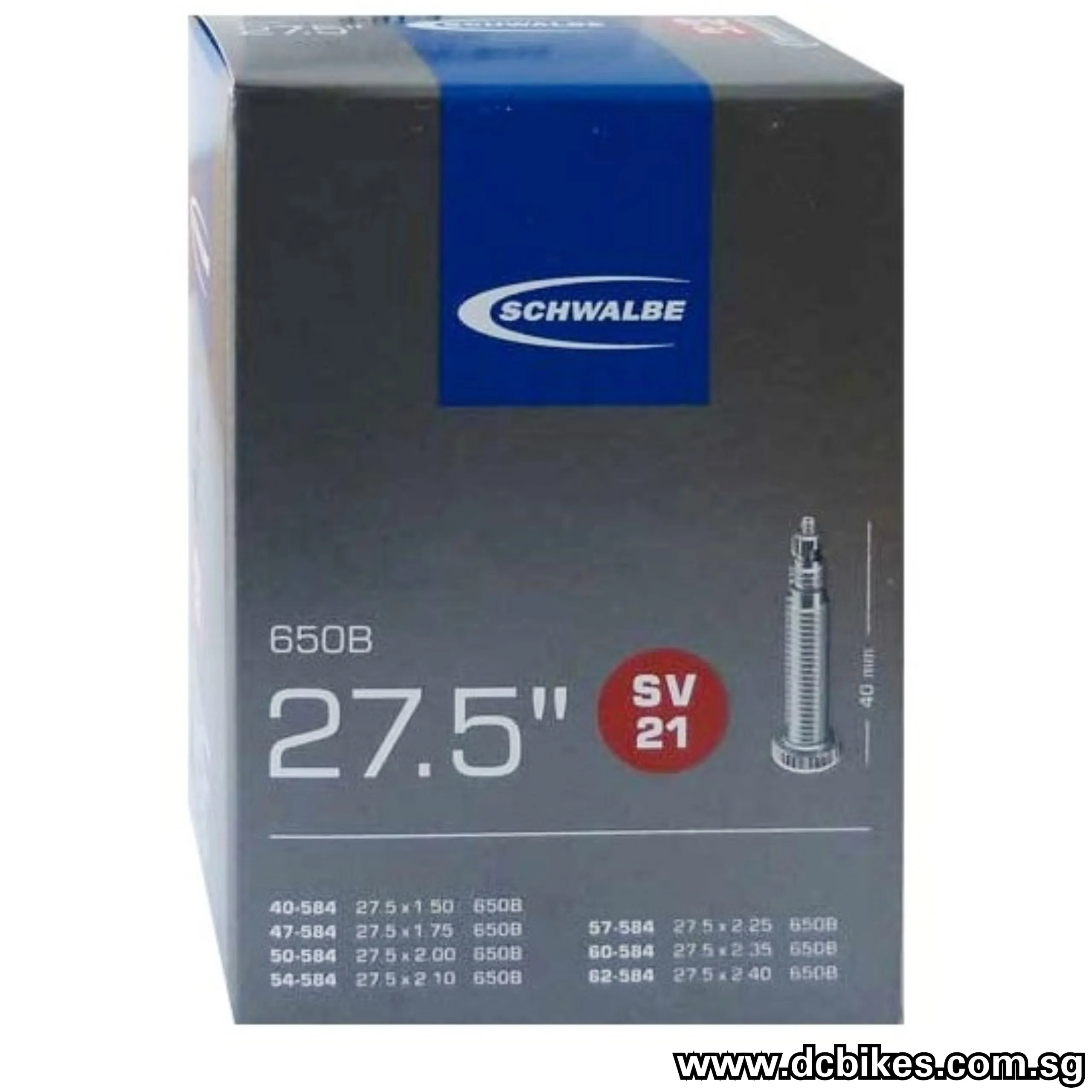 24'' | 26'' | 27.5'' | 29'' Schwalbe 1.5 - 2.5 Presta Schrader Inner Tube (1 Piece)