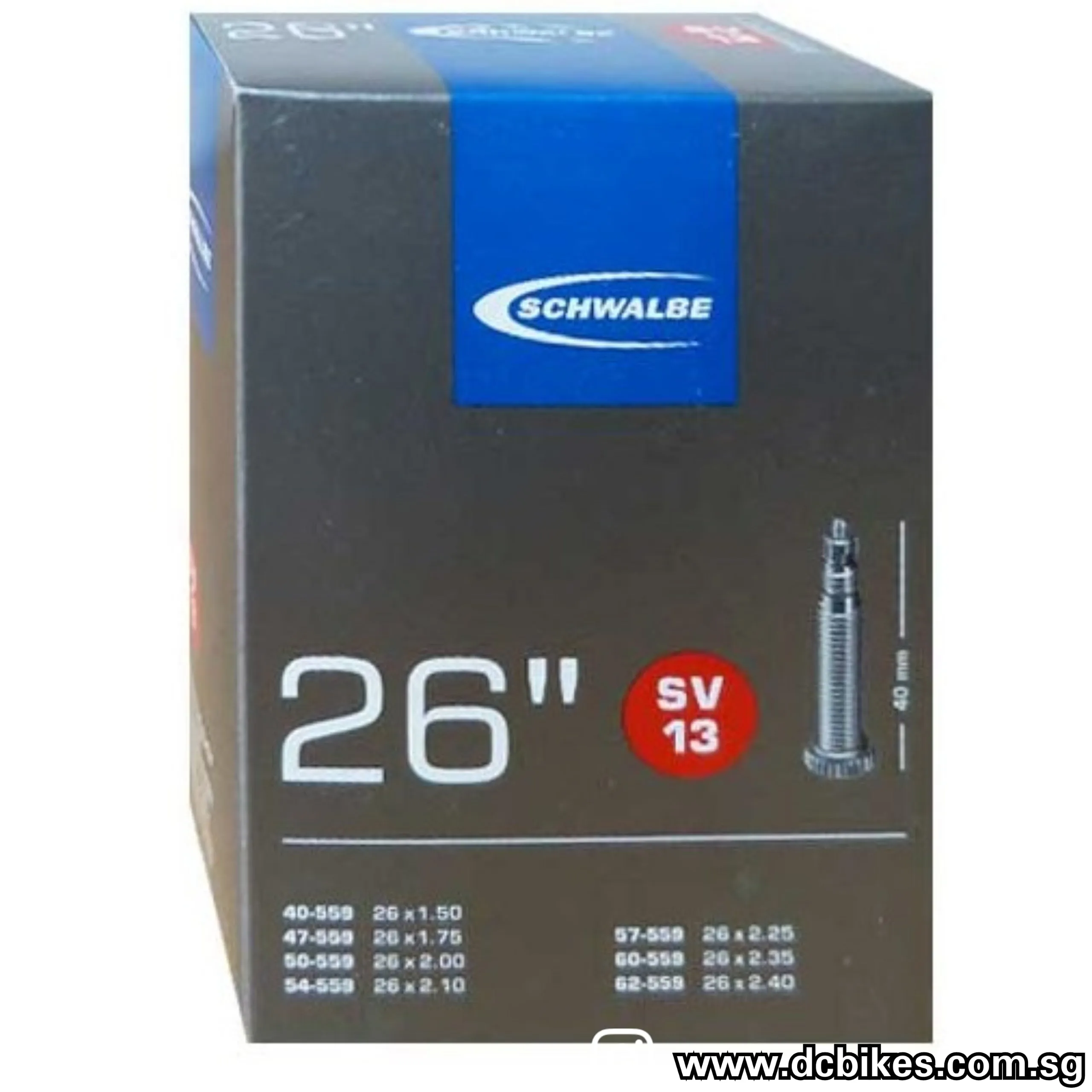 24'' | 26'' | 27.5'' | 29'' Schwalbe 1.5 - 2.5 Presta Schrader Inner Tube (1 Piece)