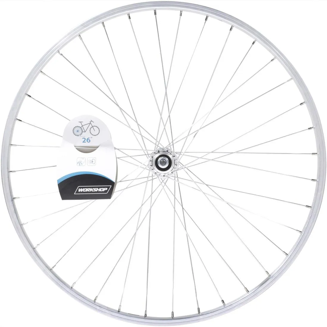 26" Mountain Bike Single-Walled Rear Wheel V-Brake with Freewheel   Bolt-On Hub