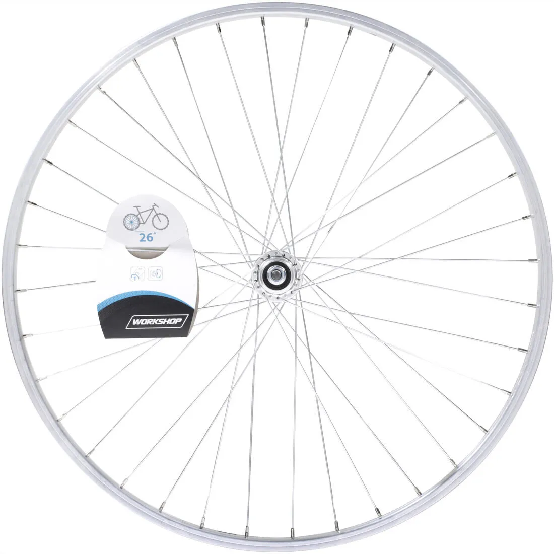 26" Mountain Bike Single-Walled Rear Wheel V-Brake with Freewheel   Bolt-On Hub