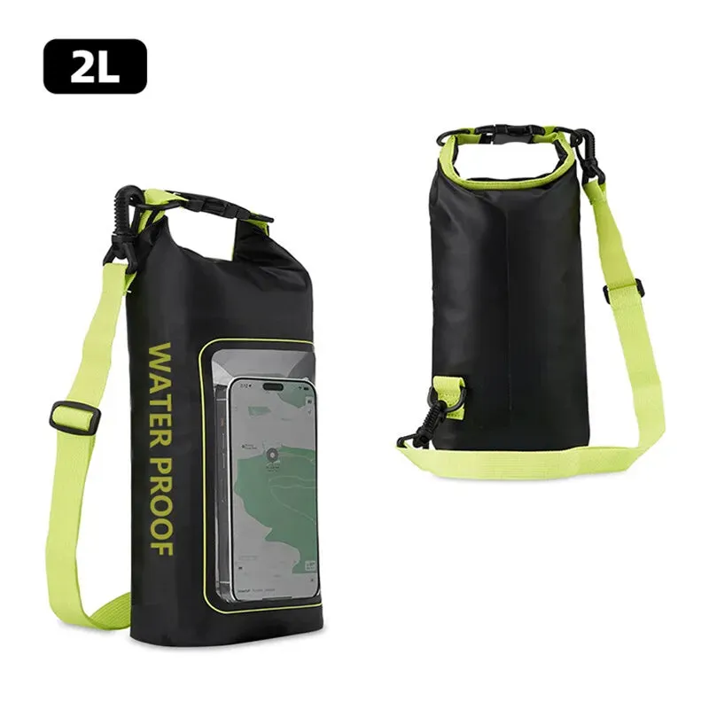 2L Swimming PVC Pack Dry Bag Touch Screen Outdoor Waterproof Shoulder