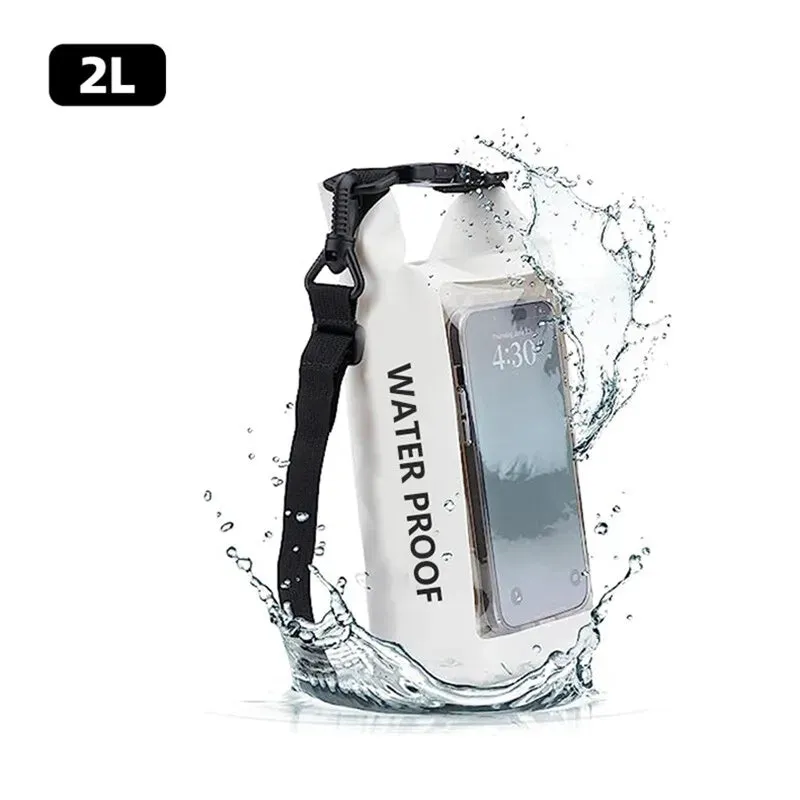 2L Swimming PVC Pack Dry Bag Touch Screen Outdoor Waterproof Shoulder