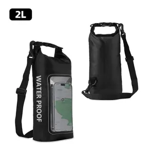 2L Swimming PVC Pack Dry Bag Touch Screen Outdoor Waterproof Shoulder