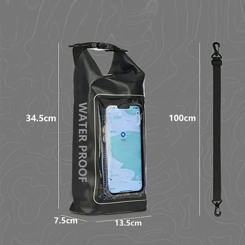 2L Swimming PVC Pack Dry Bag Touch Screen Outdoor Waterproof Shoulder