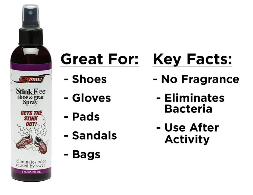 2TOMS STINKFREE SHOE & GEAR SPRAY 8 OZ