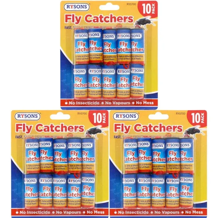30pc Fly Catcher Paper Insect Killer Sticky Glue Tape Roll Bug Trap Poison Free