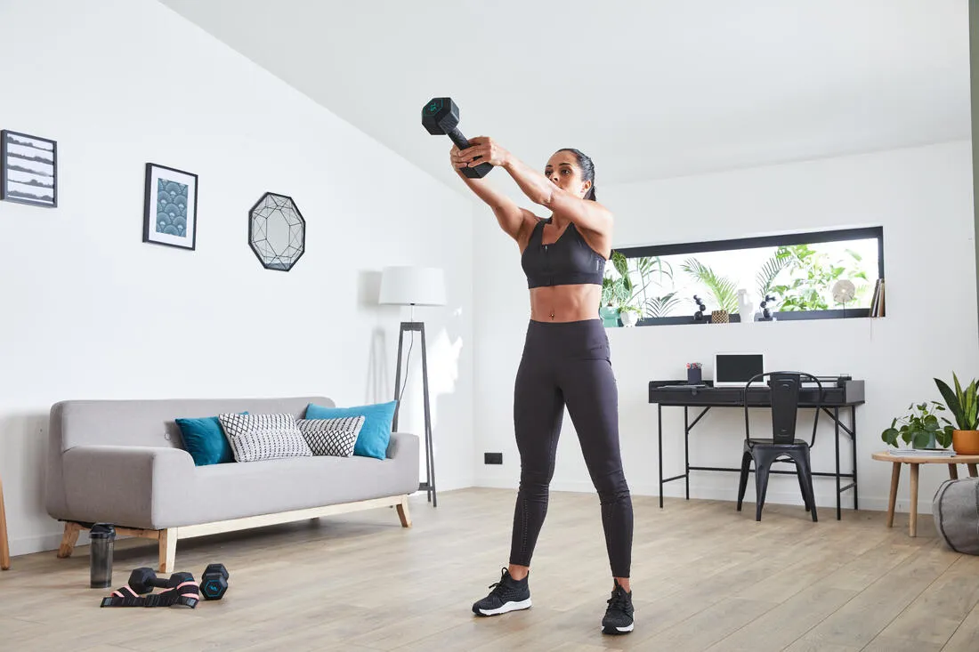 5 kg Cross Training and Weight Training Hexagonal Dumbbell - Black