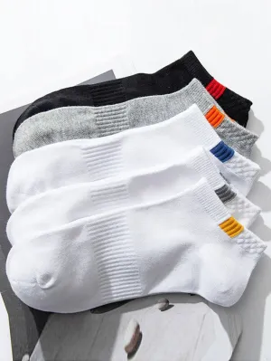 5 Pairs Fashionable Men's Boat Socks