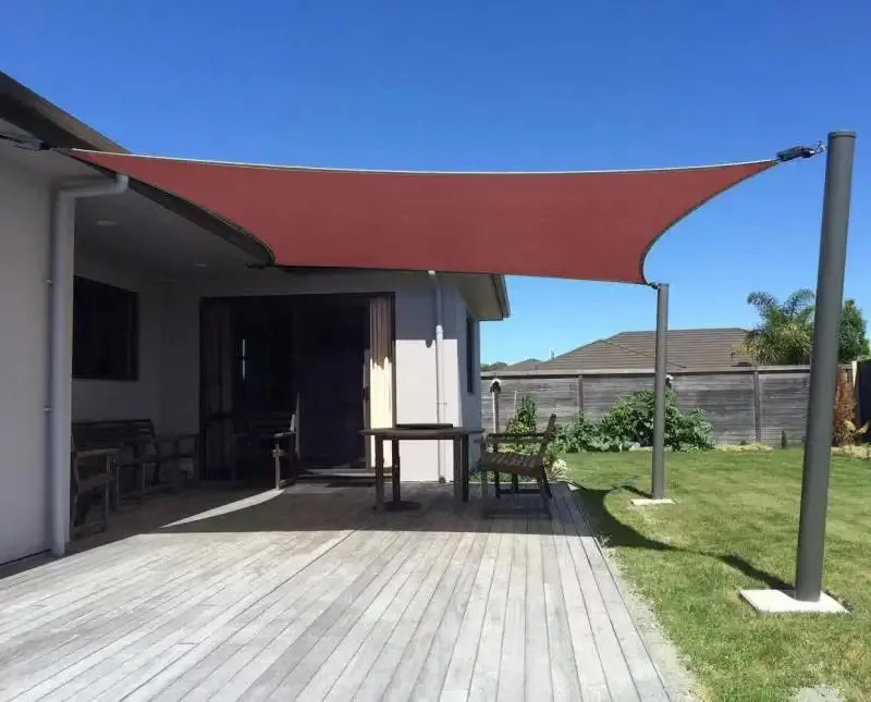 8'x'16' Rectangle Patio Sun Shade Sail（Red Color）