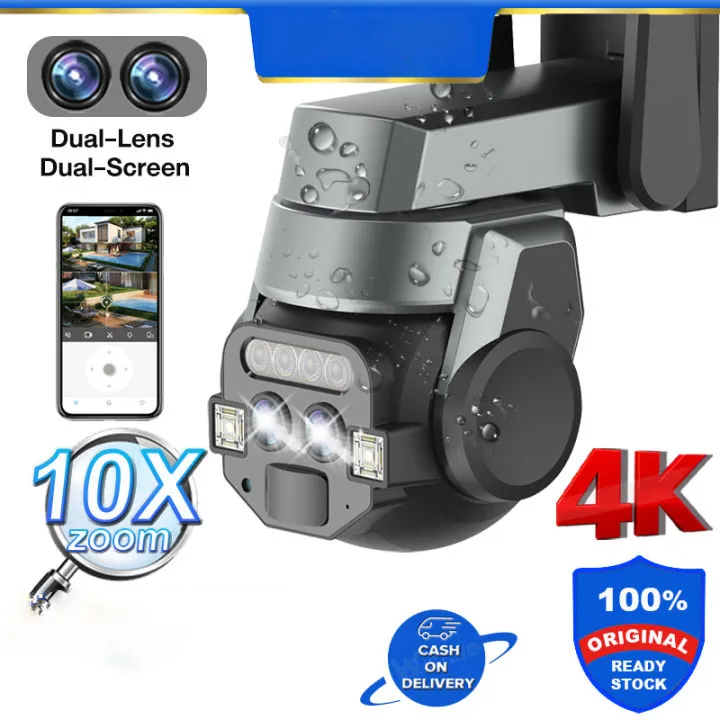 A Dual Lens Surveillance Camera security Wifi 10x zoom. (Waterproof) Original