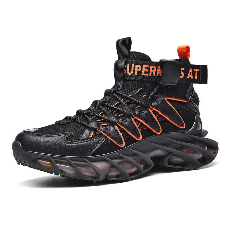 Abhoth Men Running Shoes Breathable Comfortable Foot Woven Fashion Sneaker Soft Outdoor Leisure Reflective Tennis Walking Shoes