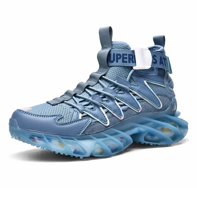 Abhoth Men Running Shoes Breathable Comfortable Foot Woven Fashion Sneaker Soft Outdoor Leisure Reflective Tennis Walking Shoes