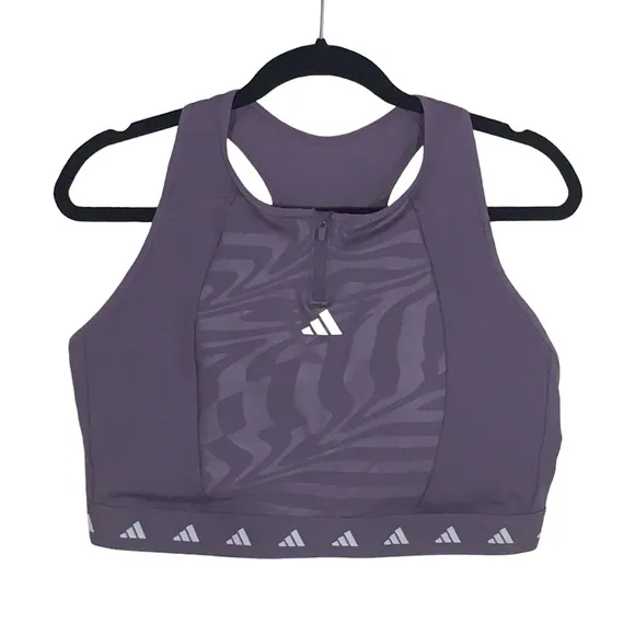 adidas Powerimpact Training Medium Support Techfit Bra, Violet Purple, XXL/F