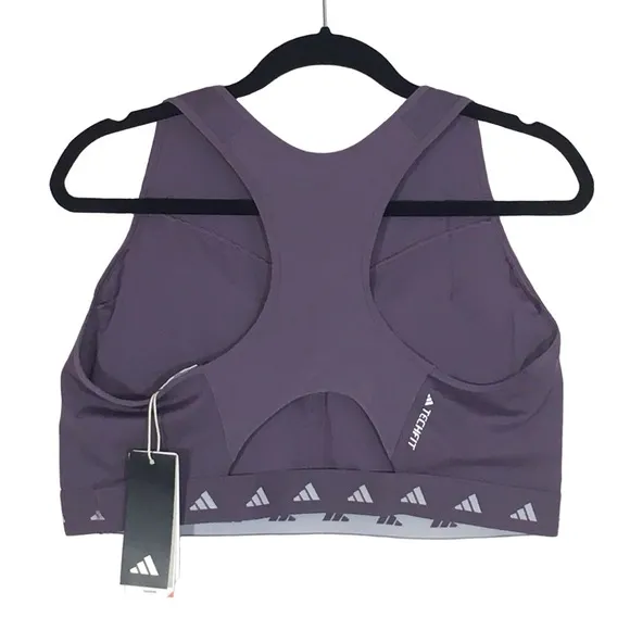 adidas Powerimpact Training Medium Support Techfit Bra, Violet Purple, XXL/F