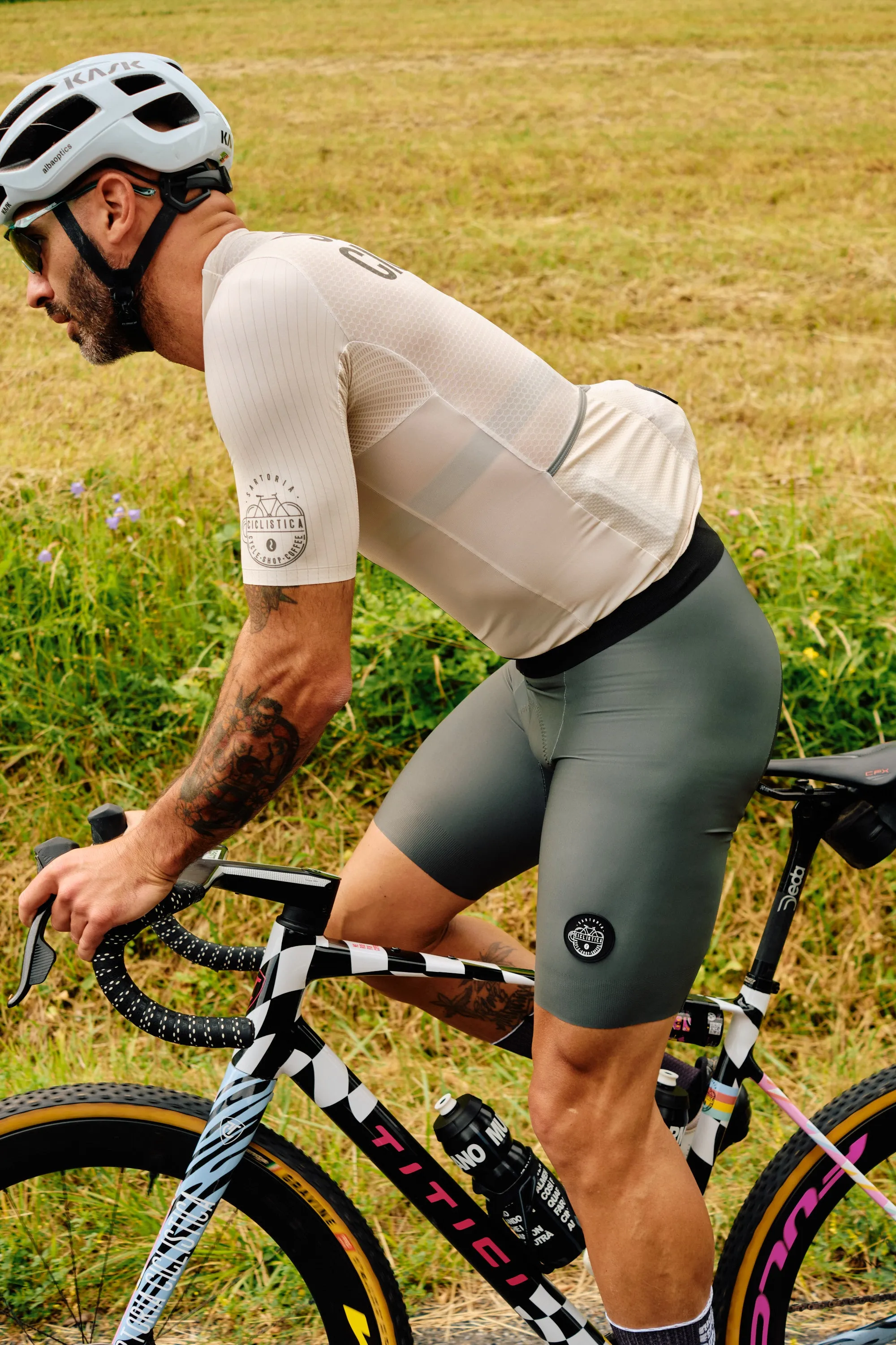 Aero road bib - Olive green