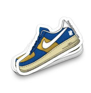 Air Force 1 Low "Undefeated Blue Gold" Sneaker Sticker