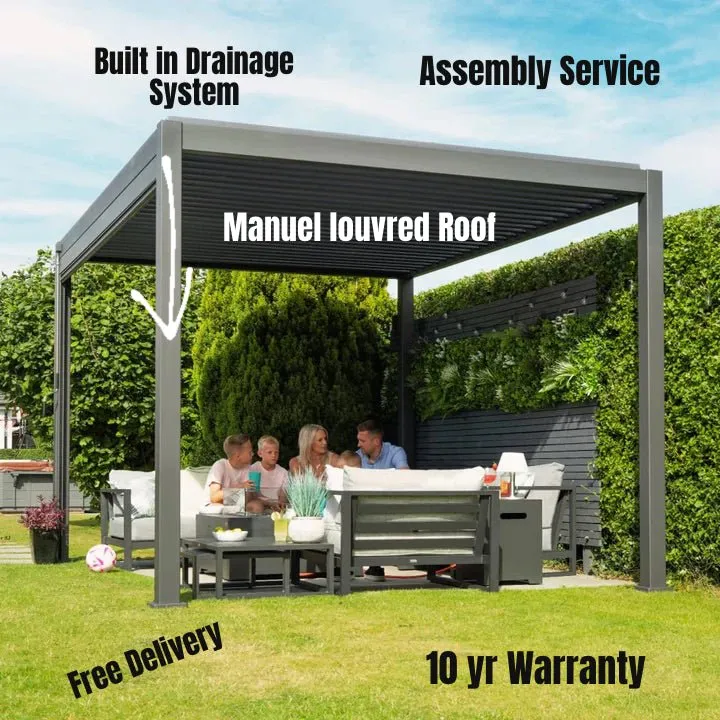 Aluminium Pergola - 3.6m x 3m | New Model | Assembly Option