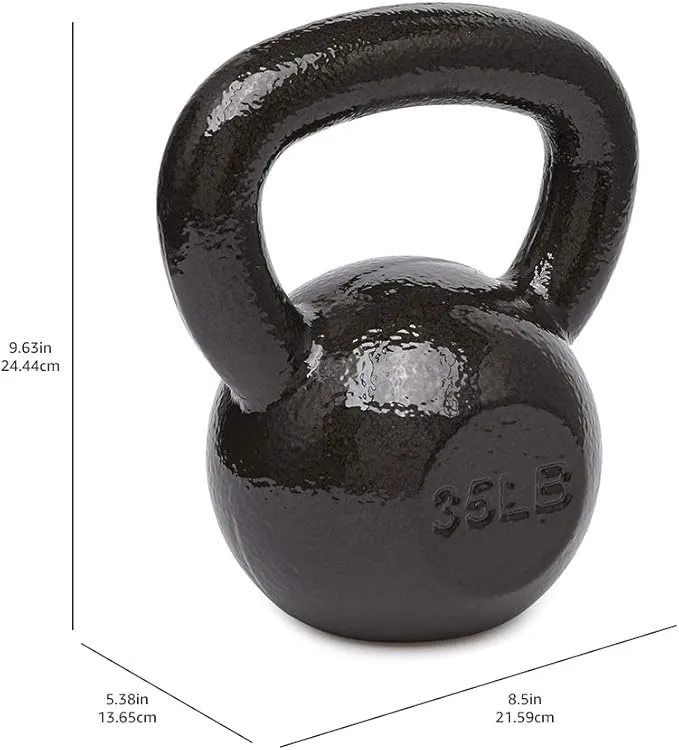 Amazon Basics 35 lb. Cast Iron Kettlebell