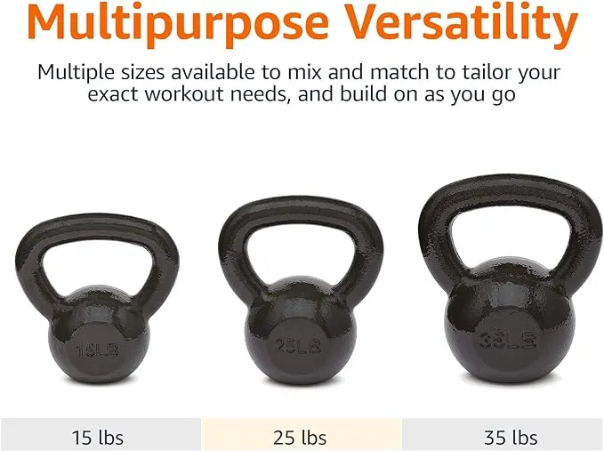 Amazon Basics 35 lb. Cast Iron Kettlebell