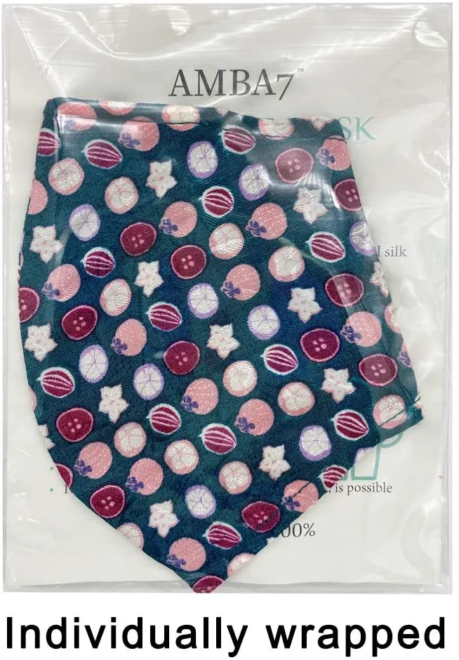Amba7 Washable Reusable Breathable Cloth Face Mask - Machine Washable Double Layer Protection, Unisex (US Instock) (3pc - Fashion Series Mask with 30 PCS Filter)