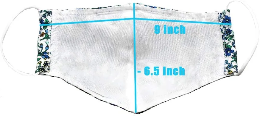 Amba7 Washable Reusable Breathable Cloth Face Mask - Machine Washable Double Layer Protection, Unisex (US Instock) (3pc - Fashion Series Mask with 30 PCS Filter)