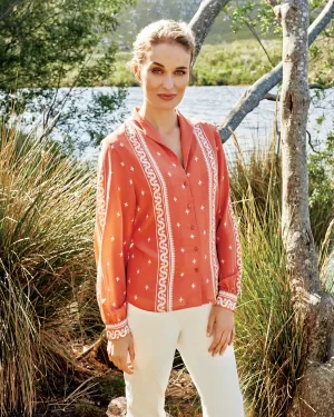 Annabel Printed Silk Top