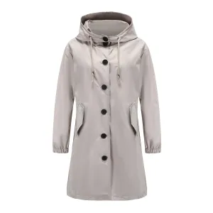 AquaGuard™ | Women's Waterproof Rain Jacket | Lightweight Hooded Windbreaker for Outdoor Casual Wear