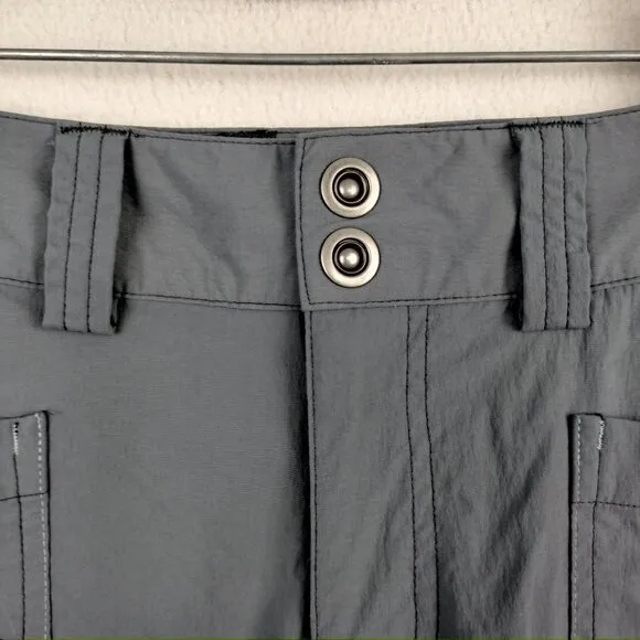 Arc'teryx Rampart Cargo Shorts Women Sz 4 Long Gray Nylon Hiking Camping Outdoor