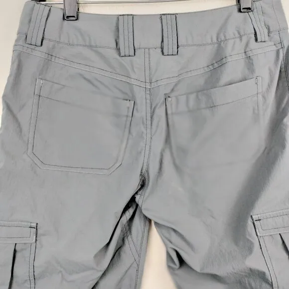 Arc'teryx Rampart Cargo Shorts Women Sz 4 Long Gray Nylon Hiking Camping Outdoor