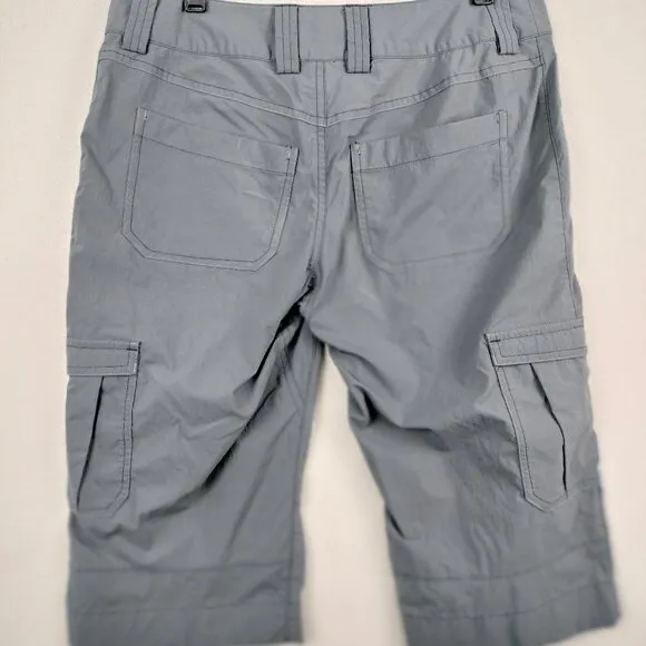 Arc'teryx Rampart Cargo Shorts Women Sz 4 Long Gray Nylon Hiking Camping Outdoor
