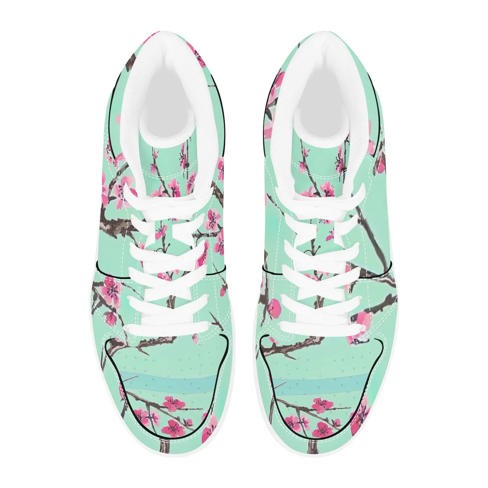 Arizona Green Tea Pattern Men's High Top Sneakers
