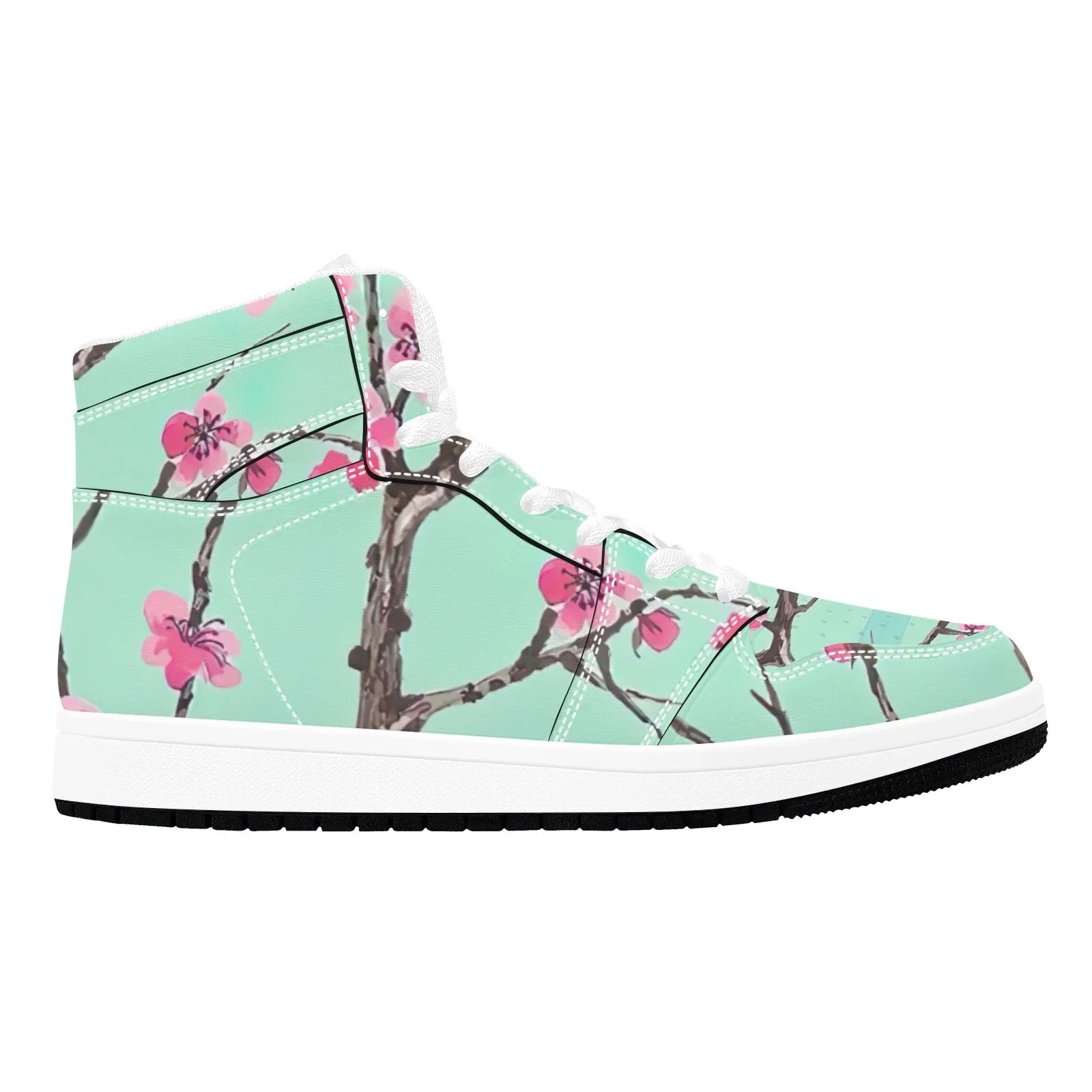 Arizona Green Tea Pattern Men's High Top Sneakers
