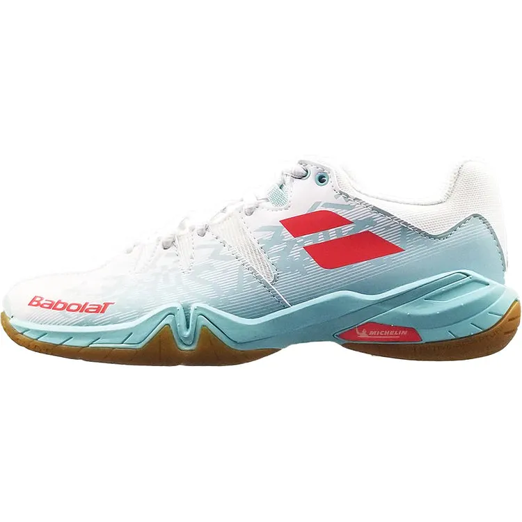 Babolat Shadow Spirit Indoor Court Women's Shoes In White / Blue