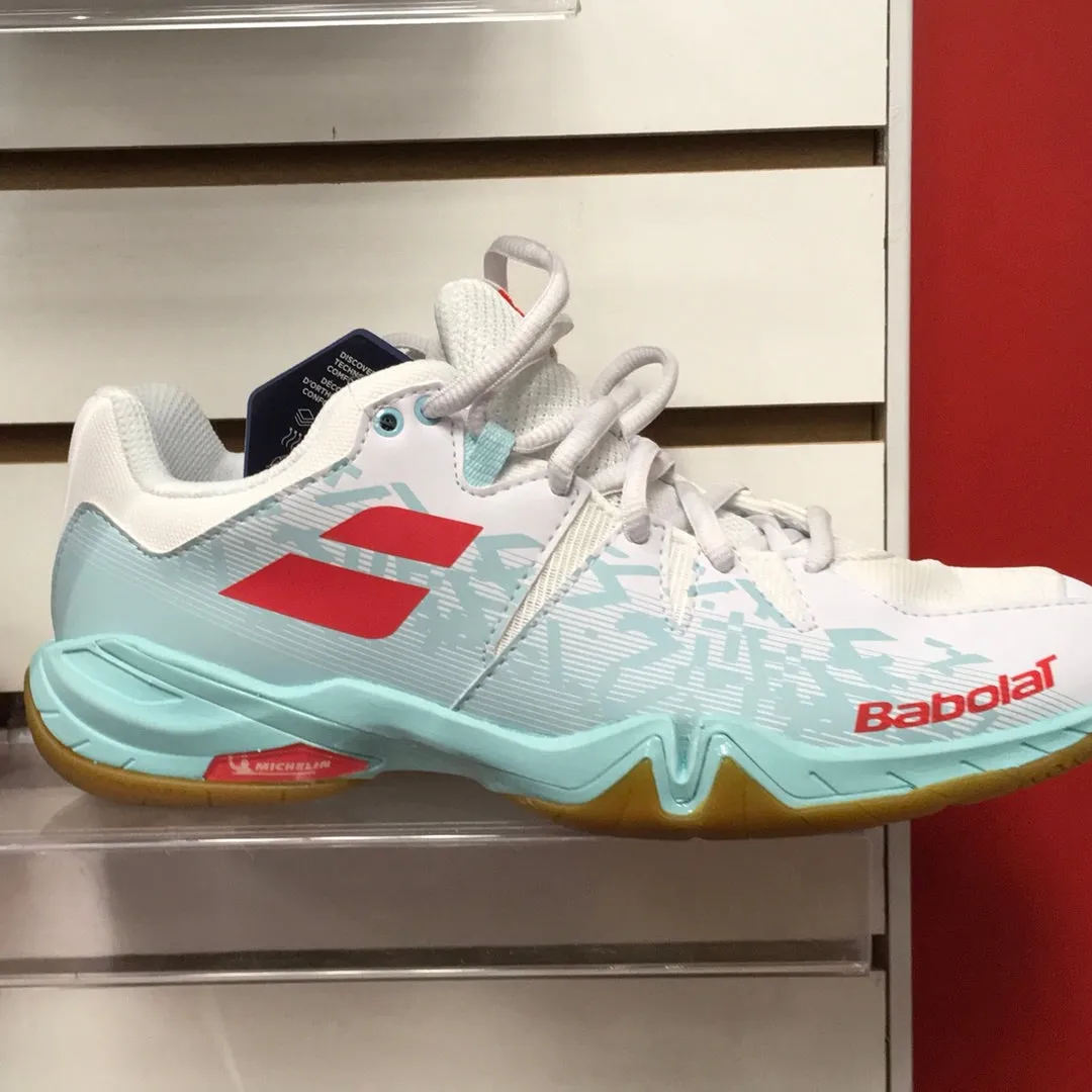Babolat Shadow Spirit Indoor Court Women's Shoes In White / Blue