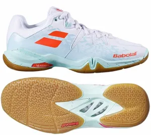 Babolat Shadow Spirit Womens Badminton Shoes - White / Light Blue