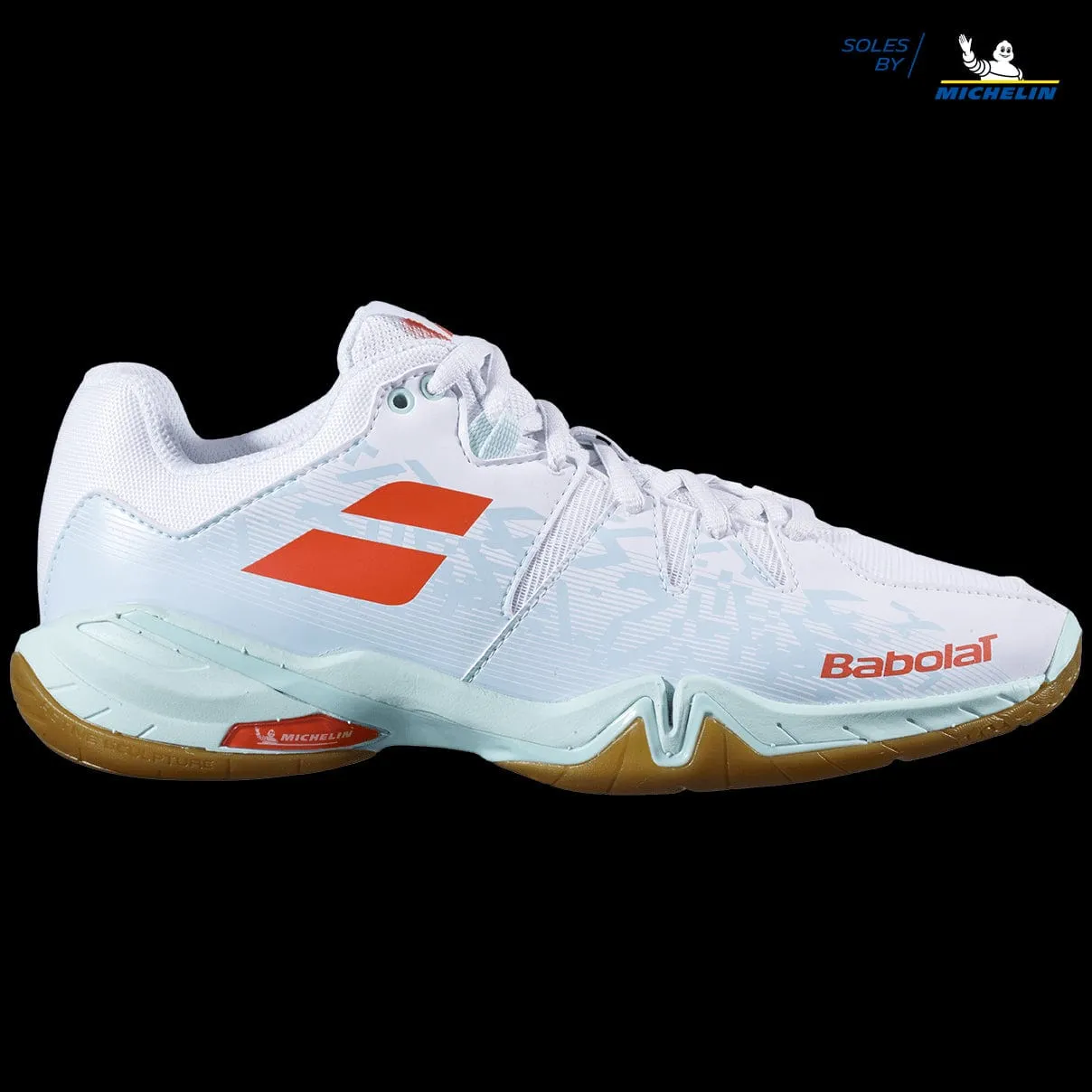 Babolat Shadow Spirit Womens Badminton Shoes - White / Light Blue