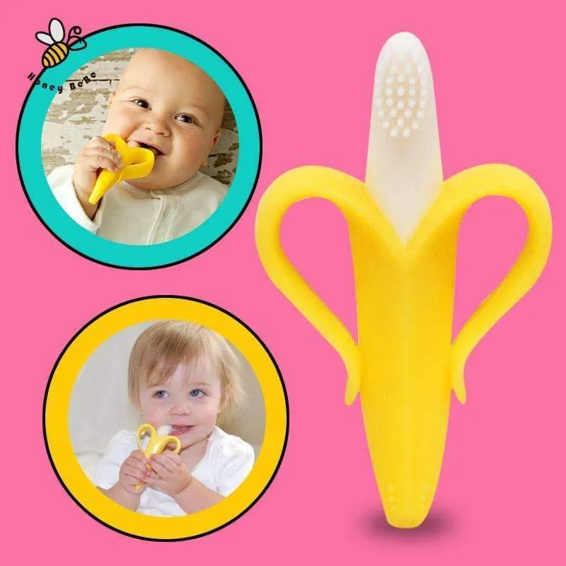 Baby Banana Toothbrush Training