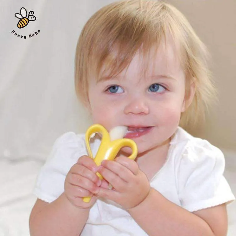 Baby Banana Toothbrush Training