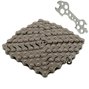 Bicycle BMX/Road/MTB Chain 116 Links, 1/2" X 3/32" (Grey)