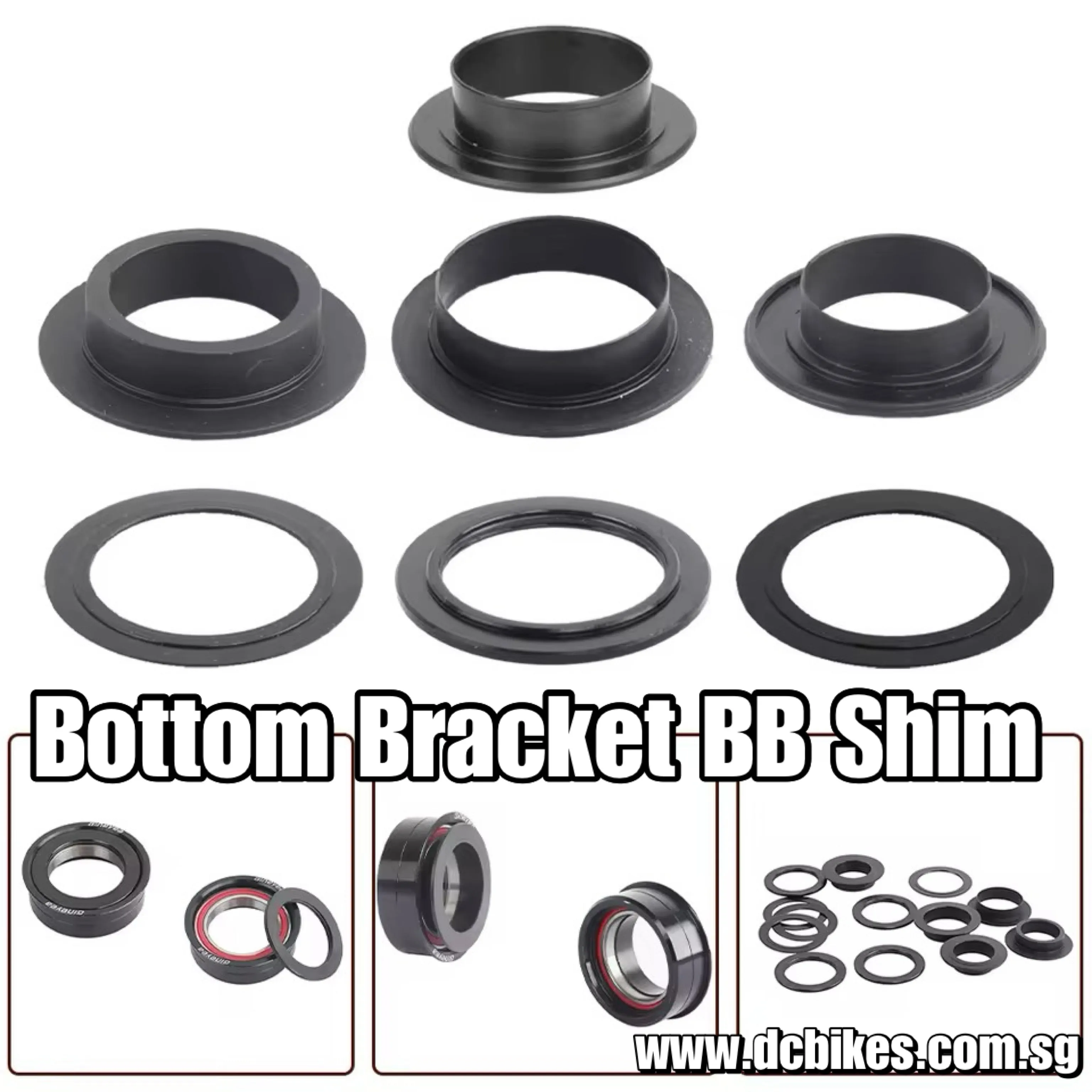 Bicycle Bottom Bracket BB Side Dust Cover Shim Conversion Adapter Repair Parts For T47 BB30 BB86 BB92 FSA Shimano DUB BSA Threaded Press Fit BB - 1 Piece